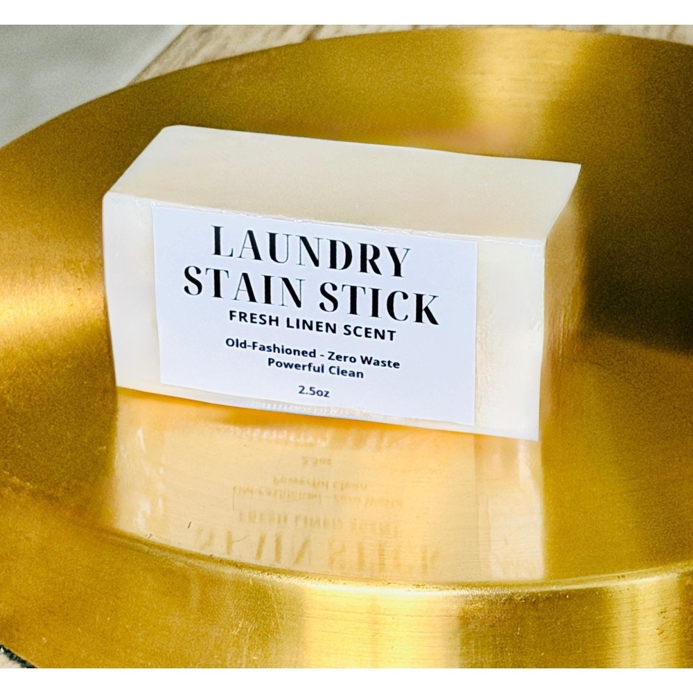 Laundry Stain Stick Soap Bar Fresh Linen Scent‎ 2.5oz Zero Waste Eco Friendly